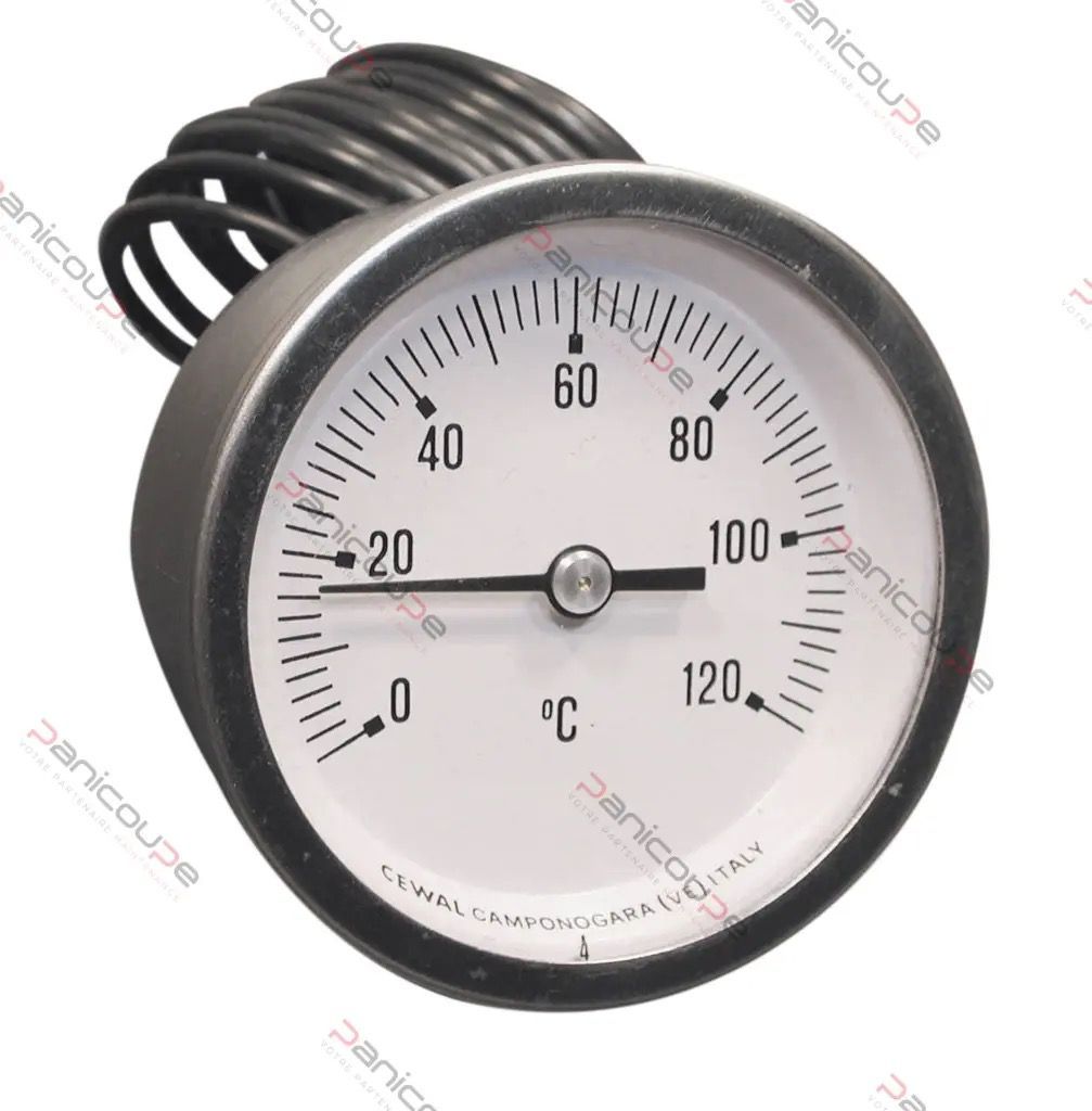 Thermomètre à capillaire boitier métal 0°/+120°C