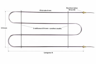 Résistance pour four à sôles électrique BONGARD Résistance pour four à sôles électrique BONGARD
