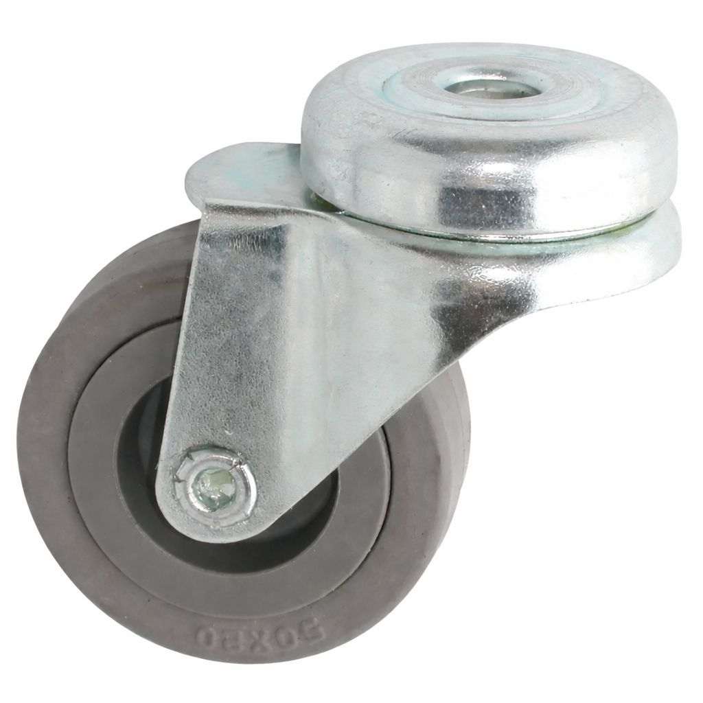 ROULETTES FAIBLE HAUTEUR PIVOTANTES CHAPE ZINGUÉE A OEIL - Ø 50