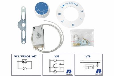 KIT THERMOSTATS POUR EQUIPEMENTS "MÉNAGER ET SEMI-PRO" RANCO
