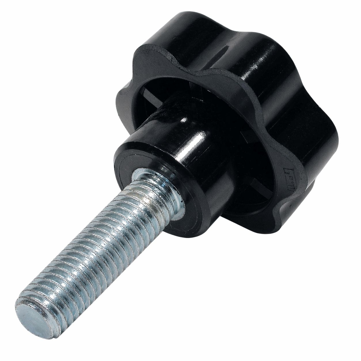 Bouton étoile bakélite avec tige filetée