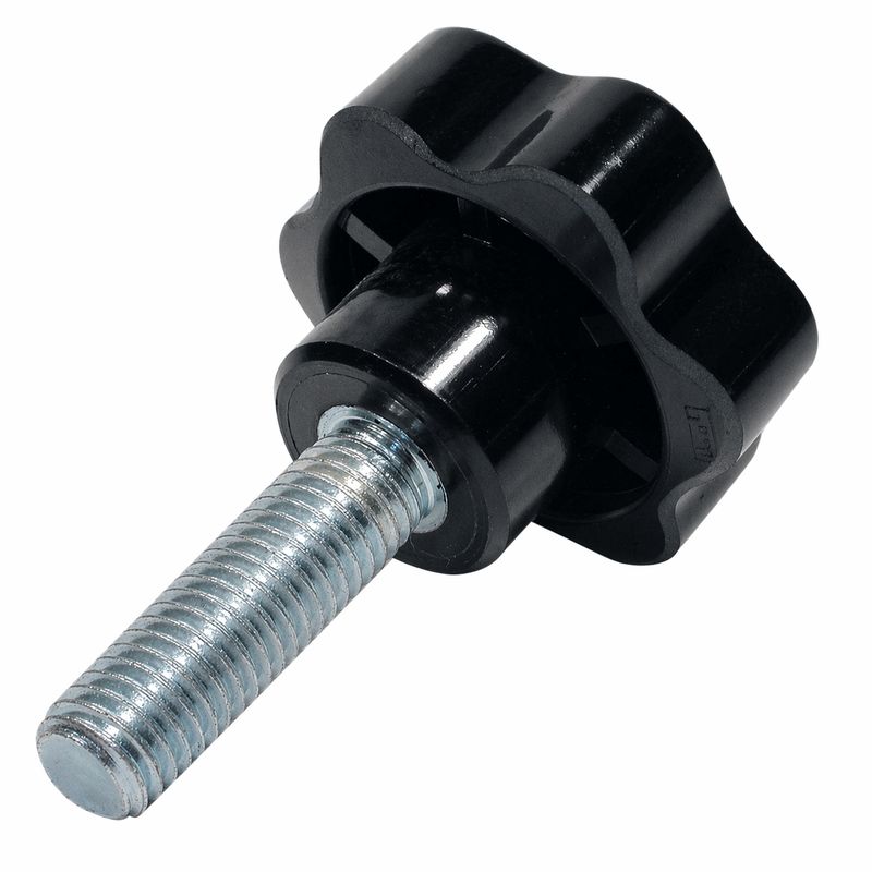 Bouton étoile bakélite avec tige filetée