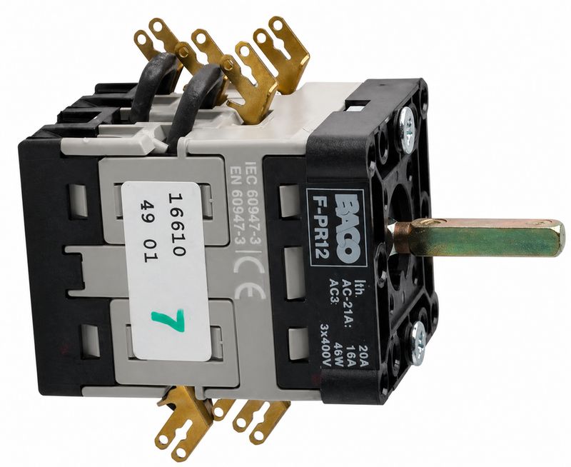 Commutateur BACO PR12/16610E/F 45 degrés modèle inverseur pour laminoir
