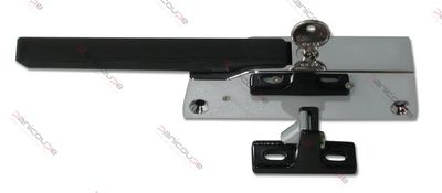 Loqueteau FERMOD 885PV à poignée noire avec galet nylon à clé