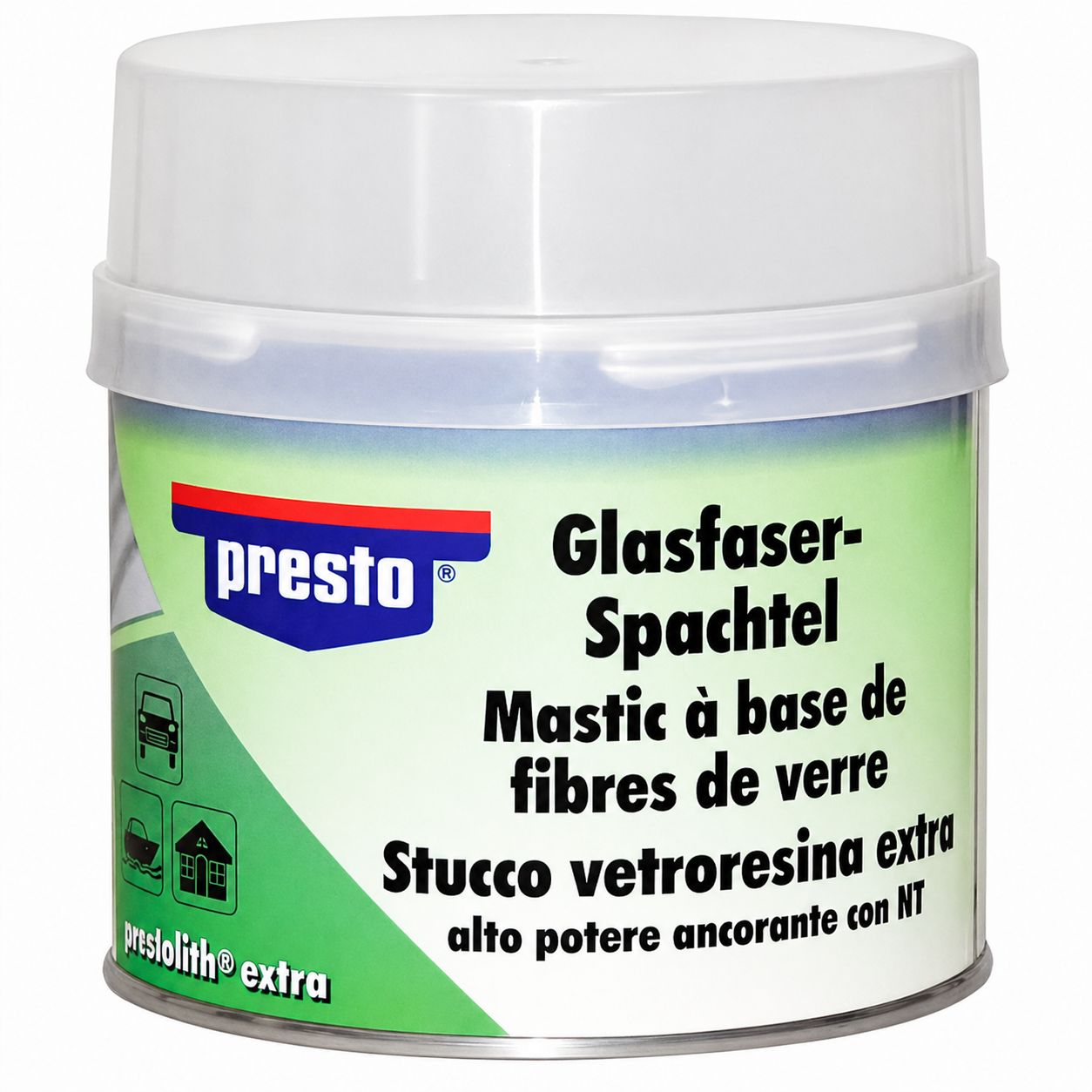 MASTIC POLYESTER AVEC FIBRE DE VERRE INCORPOREE PRESTO (REBOUCHAGE)