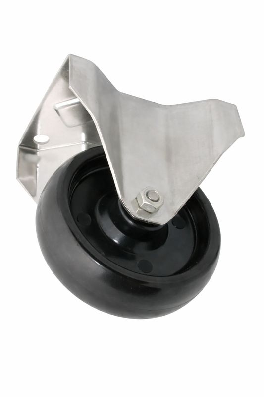 Roulette haute température fixe chape inox