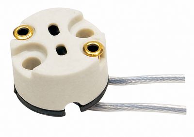 Douille céramique pour lampe halogène GU5,3 Douille céramique pour lampe halogène GU5,3