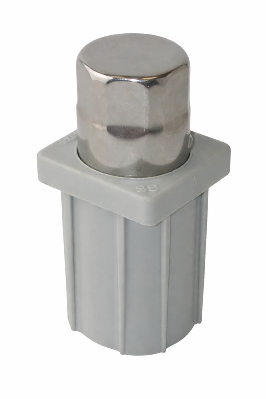 Vérin en composite embouts Inox pour tubes carrés de 40 x 40 mm ext