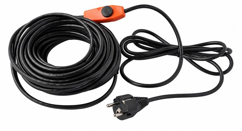 Cordon chauffant antigel avec thermostat économiseur d'énergie prêt à poser