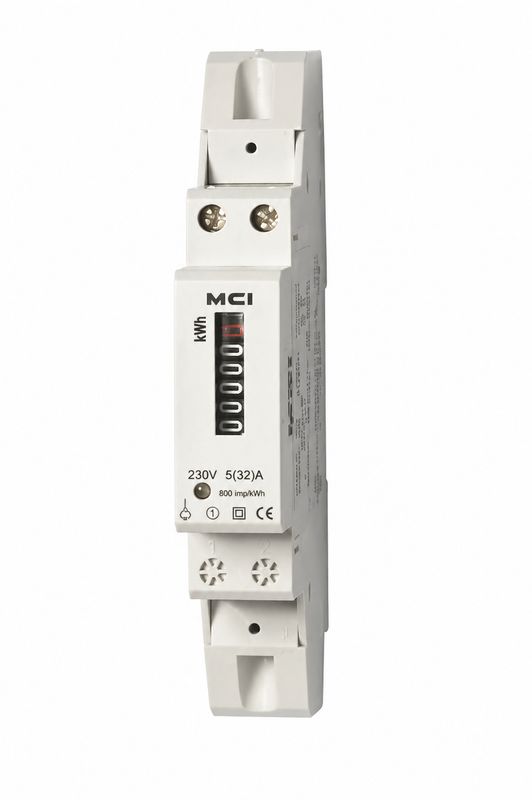 Compteur Totaliseur de kWh 32 A -230 V MCI Monophasé mécanique