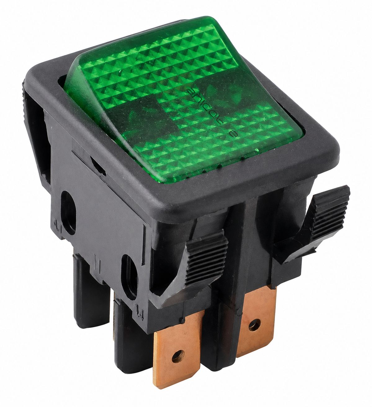 Interrupteur à touche basculante action momentanée lumineux spécial démarrage cycle lave vaisselle