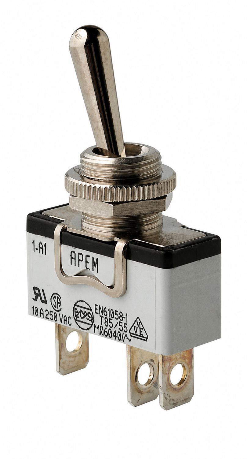 Inverseur à 2 positions Fonction ON/ON Unipolaire 15A/250 V (3 bornes)