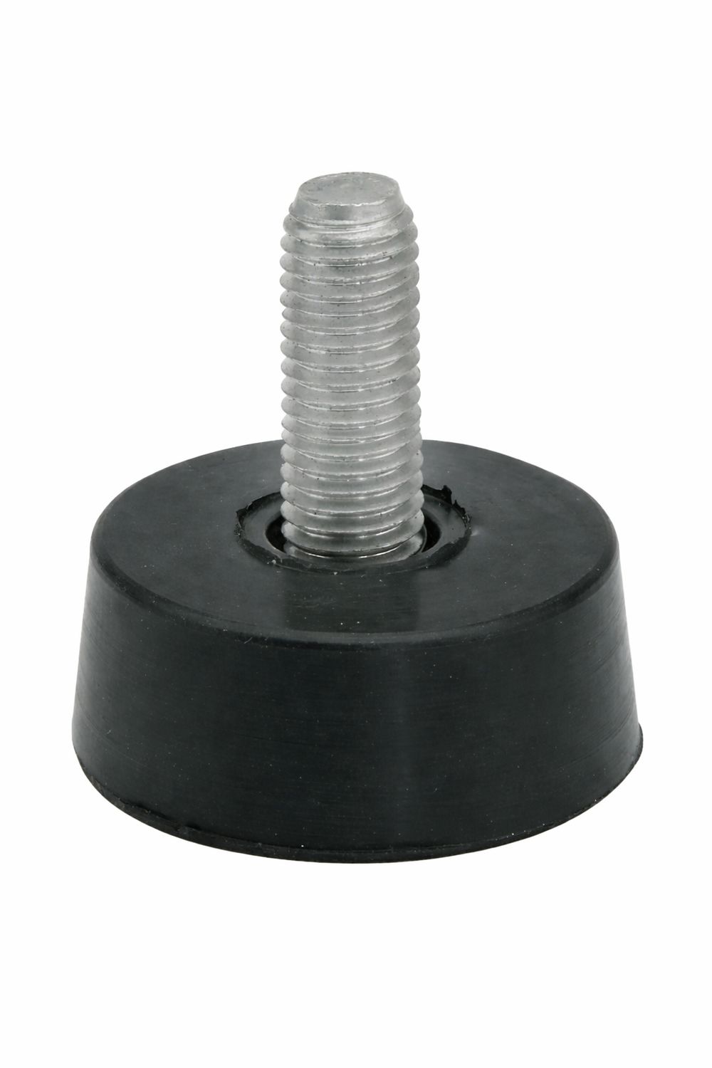 Pied caoutchouc tige inox  ø 40 mm tige 25 mm filetage M8