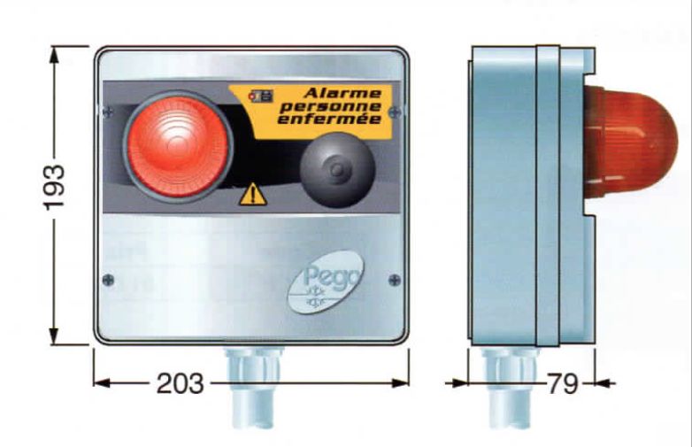 Coffret d'alarme personne enfermée