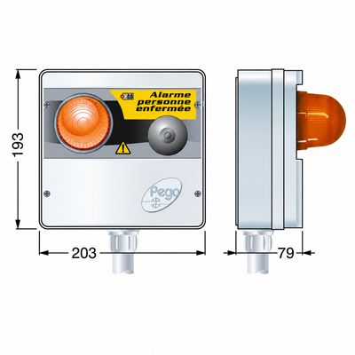 Coffret d'alarme personne enfermée Coffret d'alarme personne enfermée