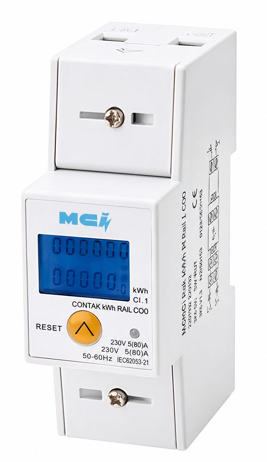 Compteur Totaliseur de kWh double affichage avec remise à zéro