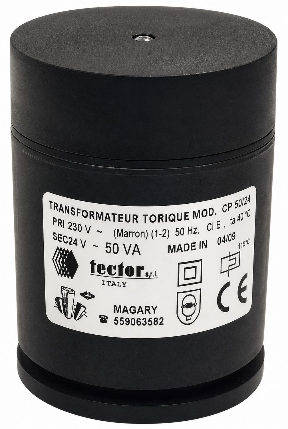 Transformateur TORIQUE 230/24 V - 50 VA