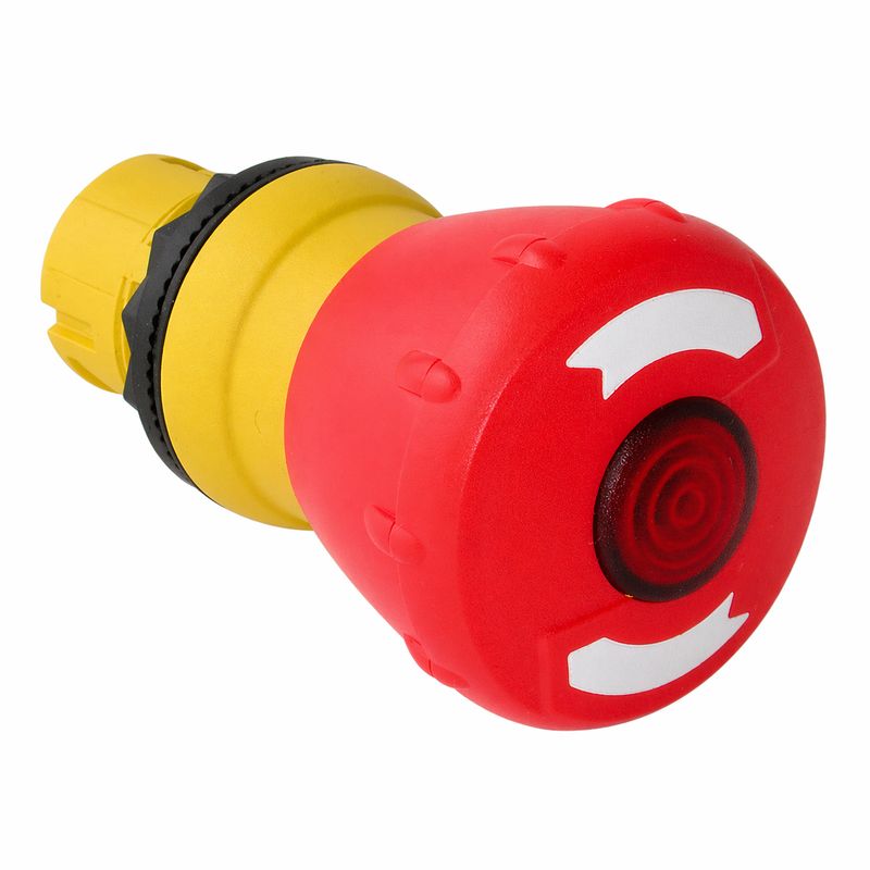 Bouton arrêt coup de poing Lumineux