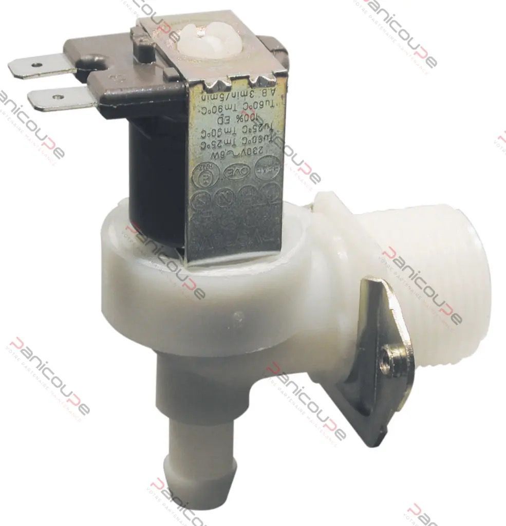 Electrovanne coudée corps plastique  1 voie 90°