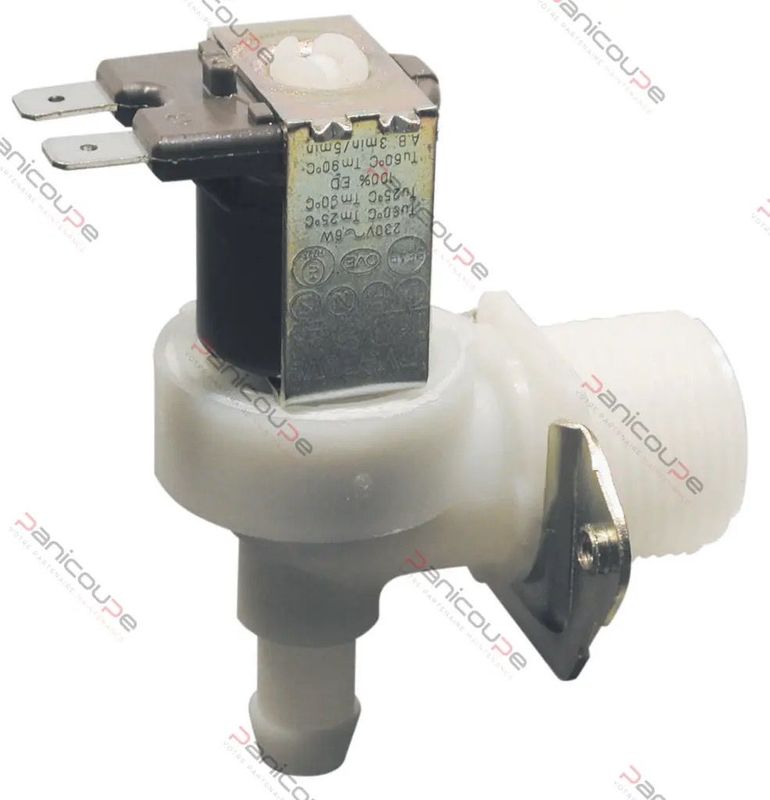 Electrovanne coudée corps plastique  1 voie 90°