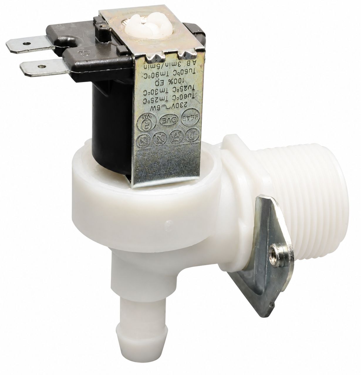 Electrovanne coudée corps plastique 1 voie 90° Electrovanne coudée corps plastique 1 voie 90°
