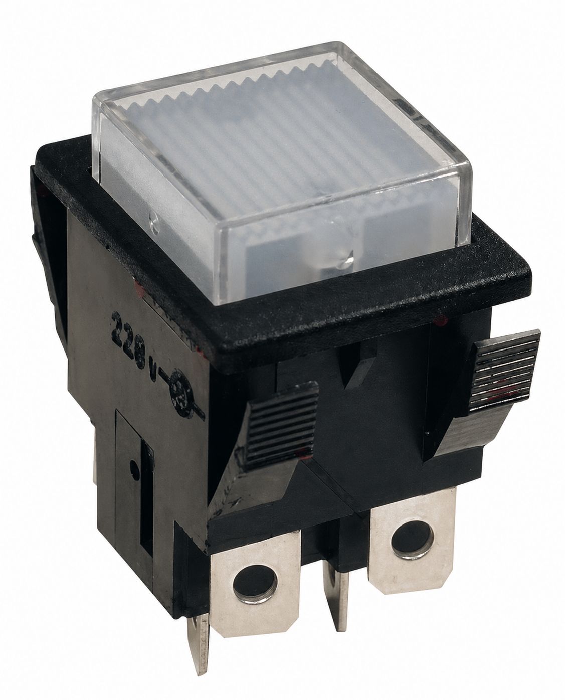 Interrupteur poussoir Momentané lumineux pour découpe 27,2 x 22,2 mm lave-verres et lave-vaisselle