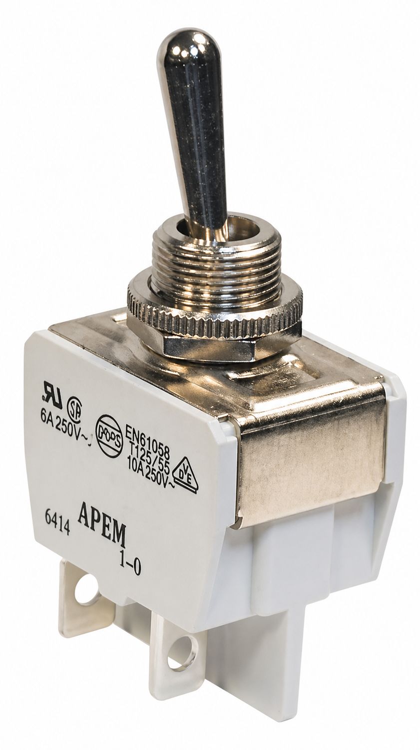 Interrupteur à levier fonction ON/OFF Bipolaire 15A/250 V (4 bornes)