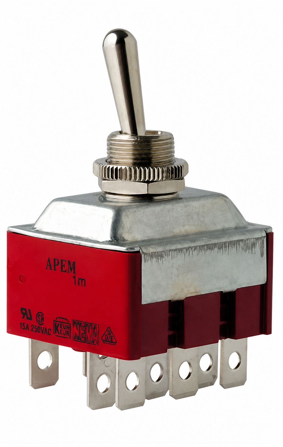 Inverseur à 3 positions Fonction ON-OFF-ON Tripolaire 15A/250 V (9 bornes)