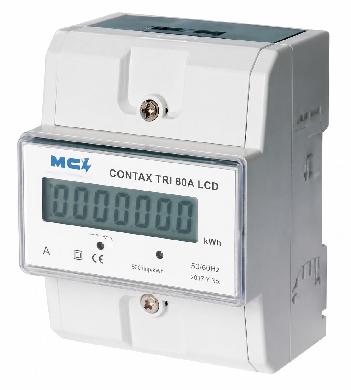 Compteur Totaliseur de kWh 80 A -3x230/380 V MCI Triphasé digital