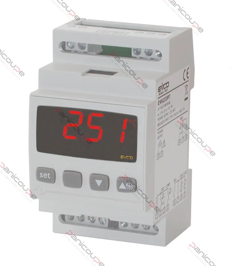 RÉGULATEUR EVCO EV6421M3 (remplace le EC6133) 12-24 Vac/dc