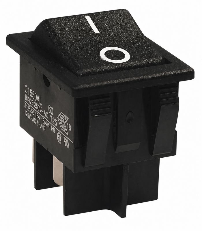 Interrupteur non lumineux bipolaire à touche basculante pour découpe 30,2 x 22,2 mm