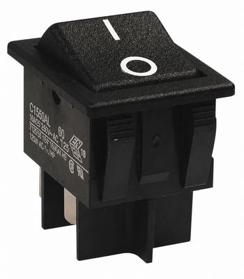 Interrupteur non lumineux bipolaire à touche basculante pour découpe 30,2 x 22,2 mm