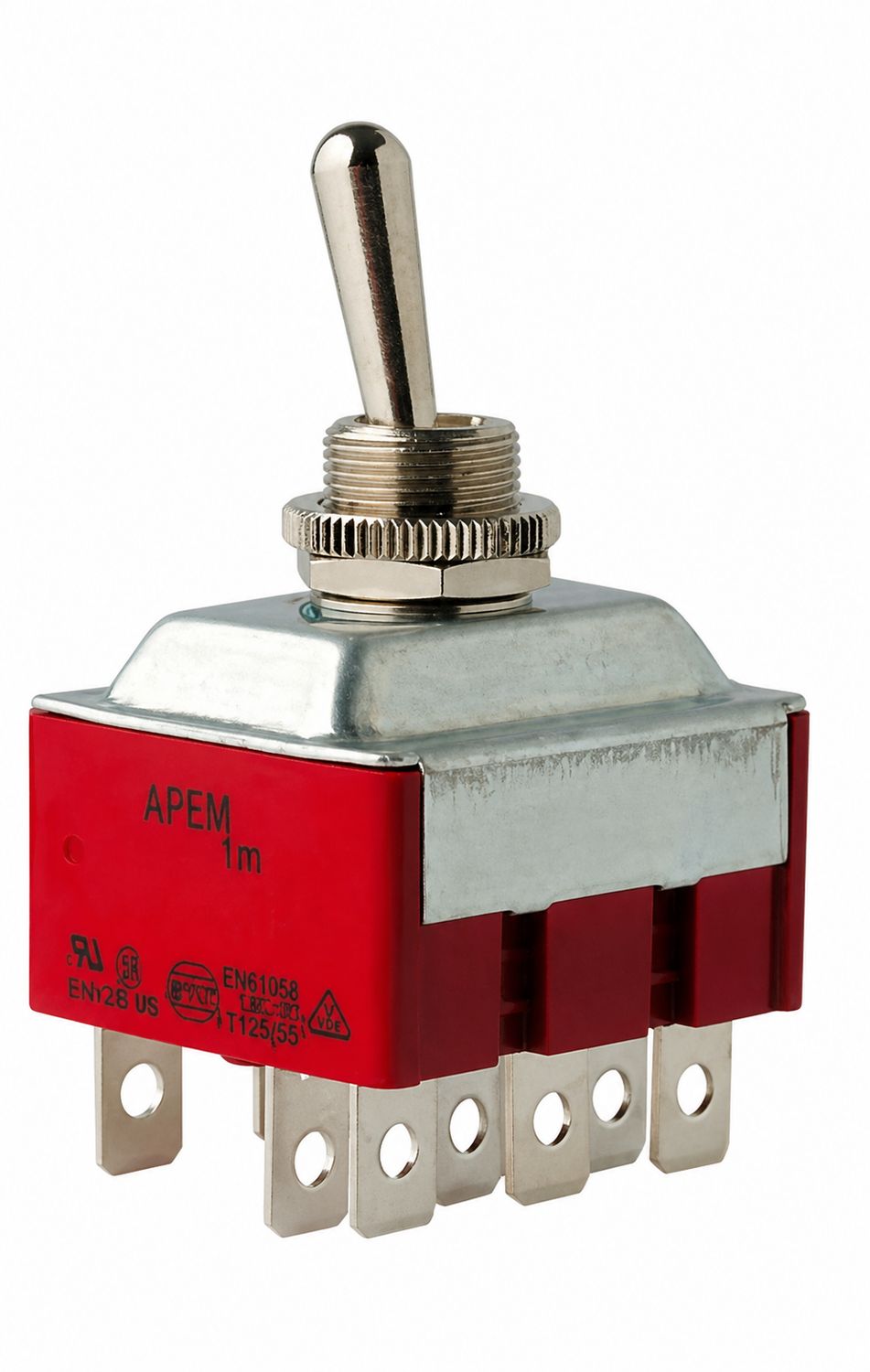 Inverseur à 2 positions Fonction ON/ON Tripolaire 15A/250 V (9 bornes)