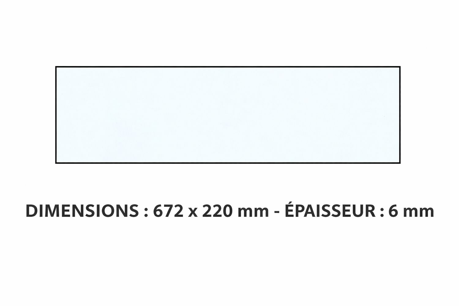 VITRE 672 X 220 X 6 MM – VF7 Adaptable sur four Bongard