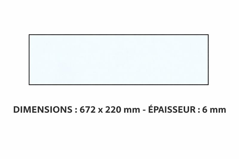 VITRE 672 X 220 X 6 MM – VF7 Adaptable sur four Bongard