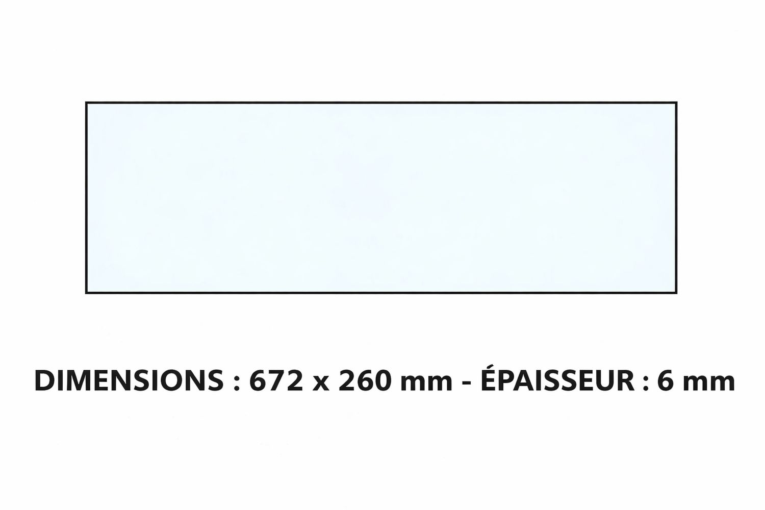 VITRE 672 X 260 X 6 MM – VF8 Adaptable sur four Bongard