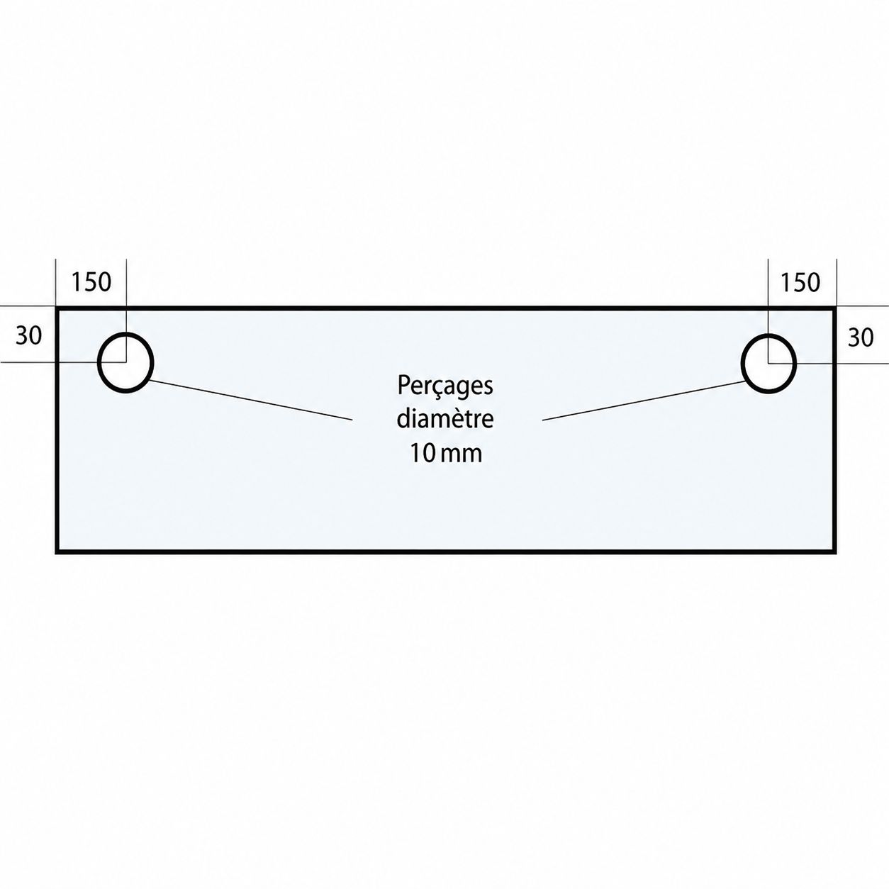 VITRE 915 X 230 X 6 MM –VF64 Adaptable sur four Fringand