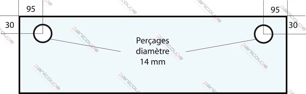 VITRE 755 X 230 X 6 MM –VF30 Adaptable sur four Fringand