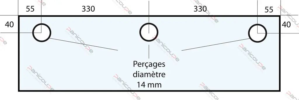 VITRE 770 X 250 X 10 MM –VF26 Adaptable sur four Fringand