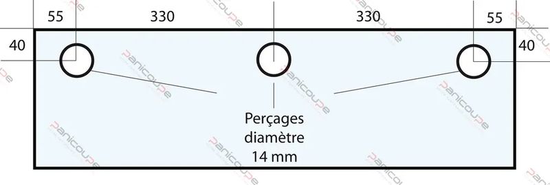 VITRE 770 X 250 X 10 MM –VF26 Adaptable sur four Fringand