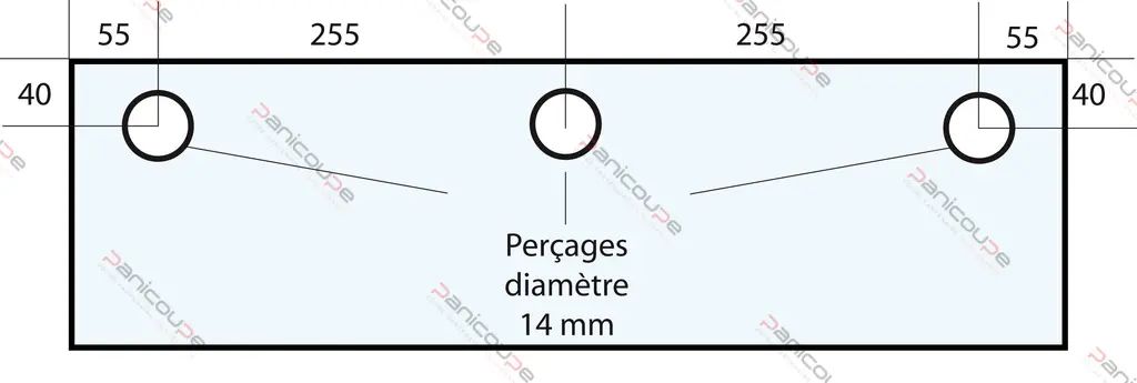 VITRE 650 X 250 X 10 MM –VF27 Adaptable sur four Fringand