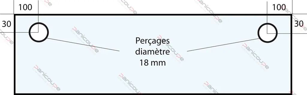 VITRE 630 X 250 X 5 MM– VF23 Adaptable sur four tibiletti ou ibt