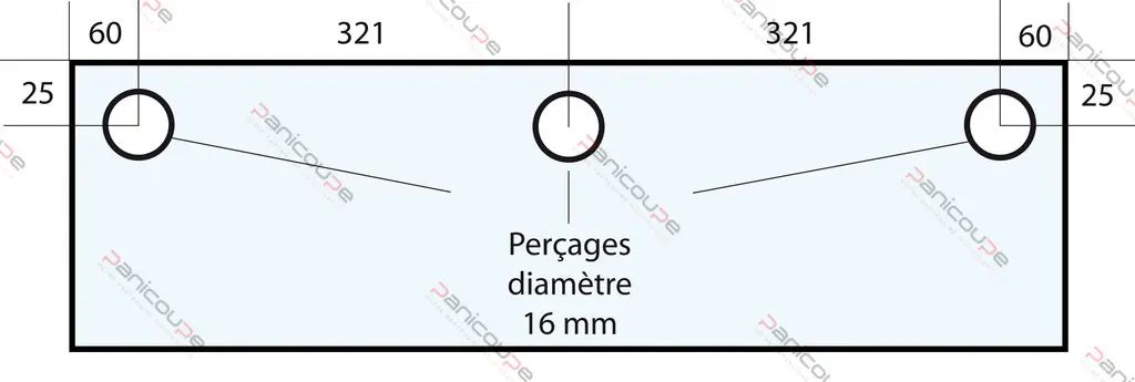VITRE 762 X 300 X 8 MM - VF45 Adaptable sur four tibiletti ou ibt