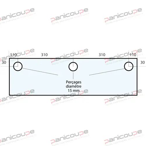 VITRE 840 X 305 X 8 MM - VF68 Adaptable sur four Polin