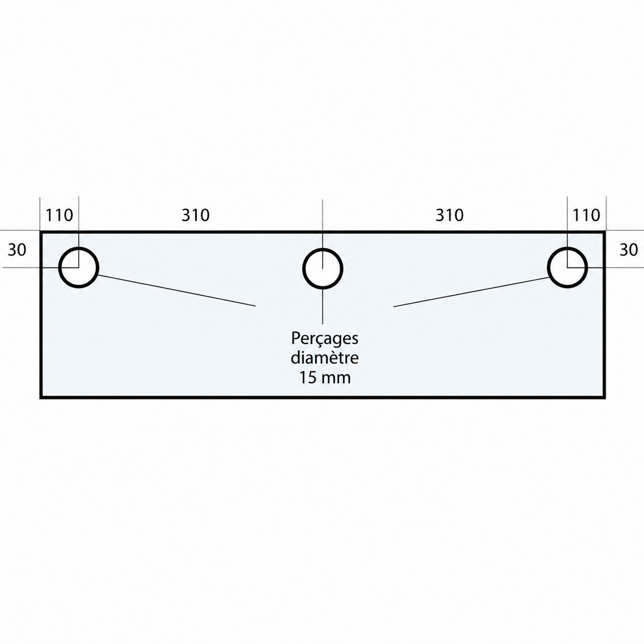 VITRE 840 X 305 X 8 MM - VF68 Adaptable sur four Polin