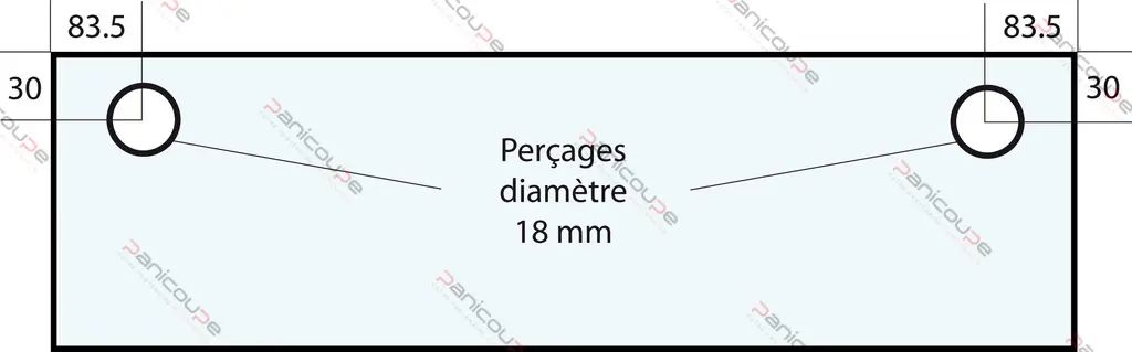 VITRE 667 X 252 X 5 MM - VF57 Adaptable sur four tibiletti ou ibt
