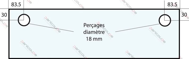 VITRE 667 X 252 X 5 MM - VF57 Adaptable sur four tibiletti ou ibt