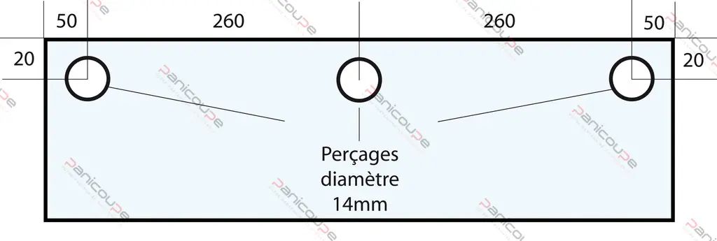 VITRE 620 X 282 X 10 MM - VF36 Adaptable sur four Polin