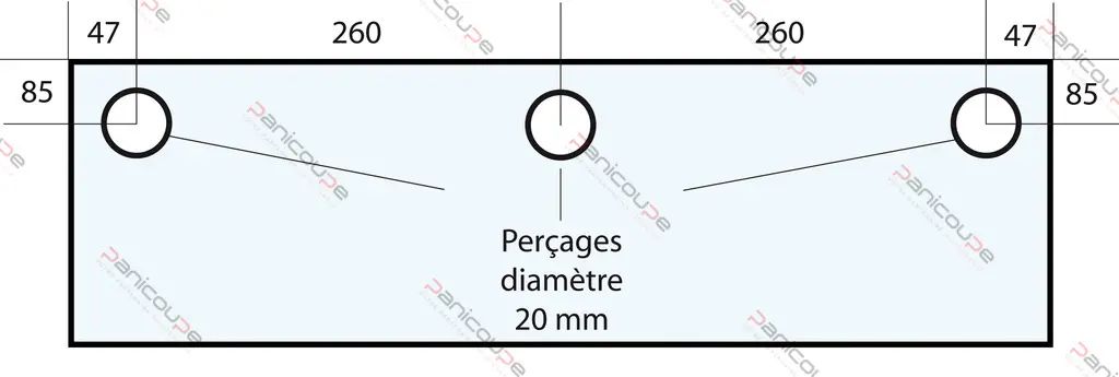 VITRE 710 X 210 MM  Adaptable sur four GUYON