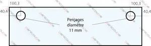 VITRE 635 X 230 X 6 MM - VF62 Adaptable sur four  Map